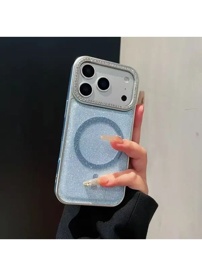 Luxurious Pearl Rhinestone Glitter Phone Case Shock Protection For iPhone 16 Black - Image 5