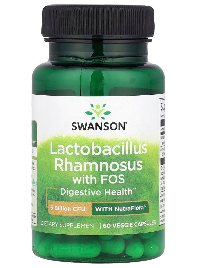 SWANSON Lactobacillus Rhamnosus With FOS 5 Billion CFU 60 Veggie Capsules