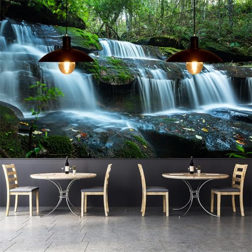 FLFK Green Forest Creek Wall Murals Peel and Stick 1417x984for Bedroom SelfAdhesive Wallpaper Large Poster Wall Decal Sticker Removable Home Decor - Image 1