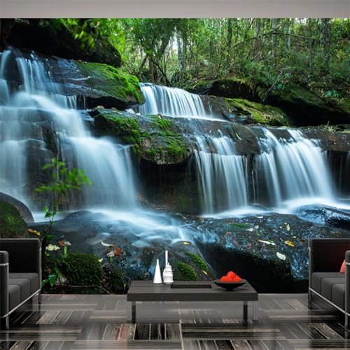 FLFK Green Forest Creek Wall Murals Peel and Stick 1417x984for Bedroom SelfAdhesive Wallpaper Large Poster Wall Decal Sticker Removable Home Decor - Image 3