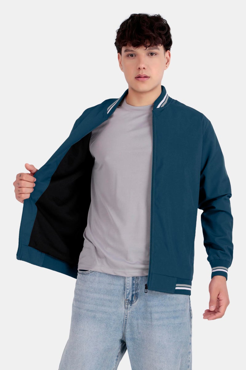 Celary Men's Bomber Jacket | Lightweight Casual Zip-Up Jacket | Stylish Slim Fit Outerwear for All Seasons - Image 3