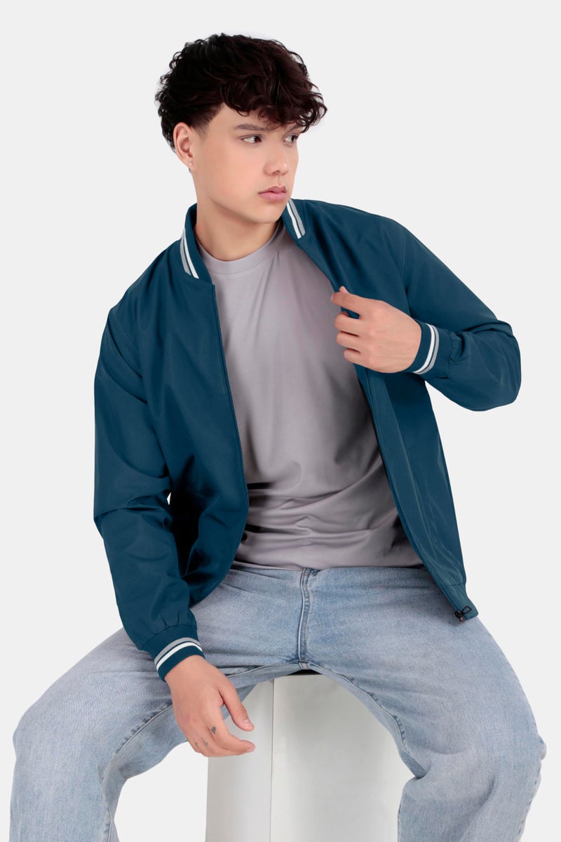 Celary Men's Bomber Jacket | Lightweight Casual Zip-Up Jacket | Stylish Slim Fit Outerwear for All Seasons - Image 2