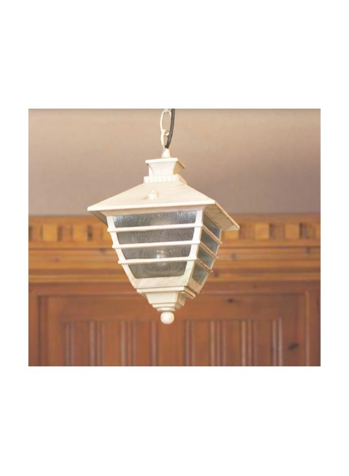 AL SALHIYA LIGHTING Outdoor Hanging Ceiling Light, E27 Bulb Type, Small, OH0136S, White  - Image 1