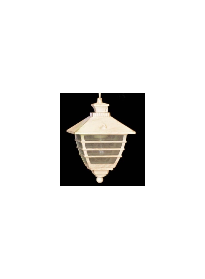 AL SALHIYA LIGHTING Outdoor Hanging Ceiling Light, E27 Bulb Type, Small, OH0136S, White  - Image 3