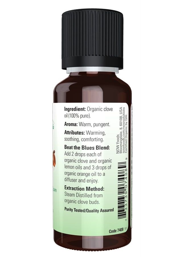 now Essential Oils, Organic Clove Oil, Balancing Aromatherapy Scent, Steam Distilled, 100% Pure, Vegan, Child Resistant Cap, 1-Ounce  - Image 2