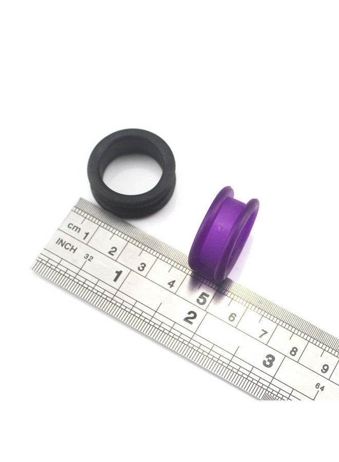 لوزين 12 قطعة من حلقات الإصبع المصنوعة من السيليكون الناعم لمقصات الحلاقين ومقصات الشعر وحلقة الإبهام ومقابض المقص وحلقات حماية الإصبع وملحقات المقص للعناية الشخصية ومقصات الحيوانات الأليفة، ألوان عشوائية - Image 4