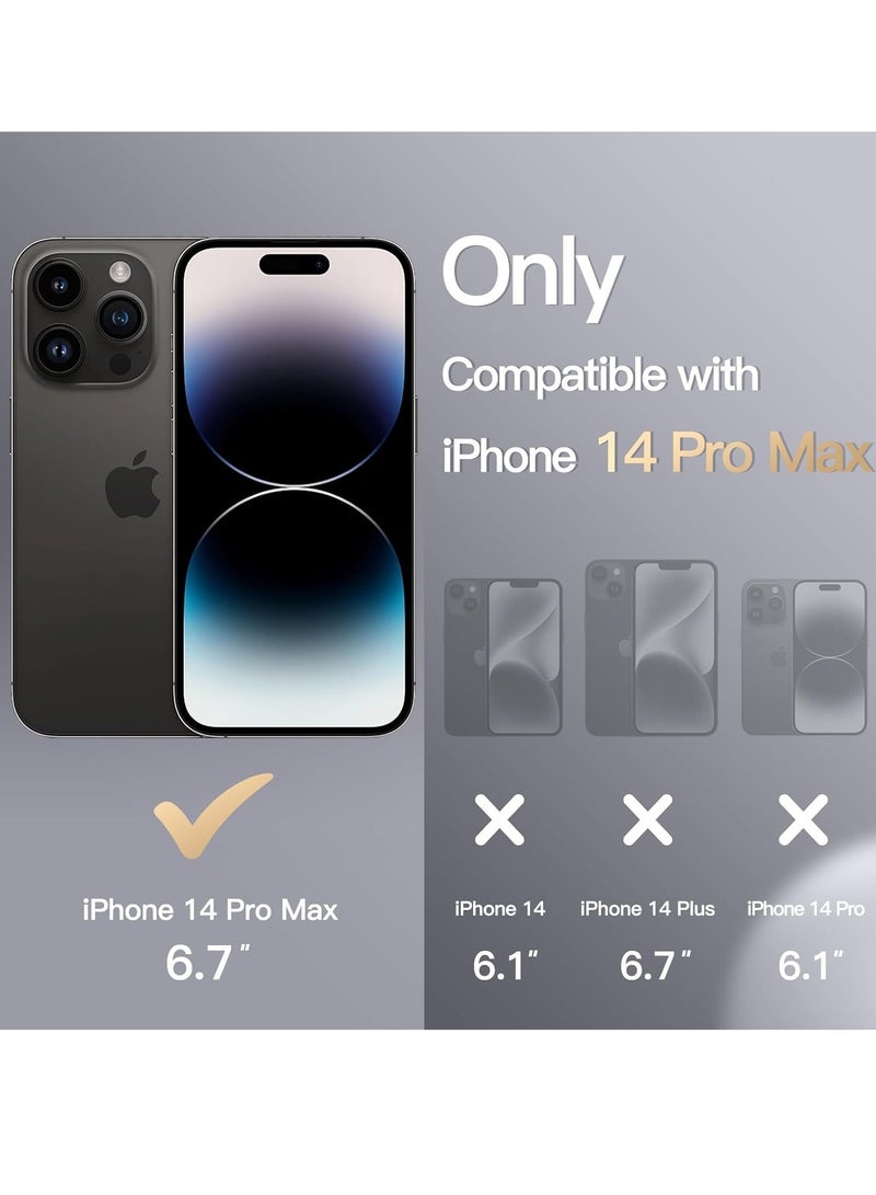"5-in-1 Silicone Case for iPhone 14 Pro Max (6.7-inch) – Includes 2 Screen Protectors & 2 Camera Lens Protectors, Full Coverage Tempered Glass, Shockproof Protection (Black)" - Image 2