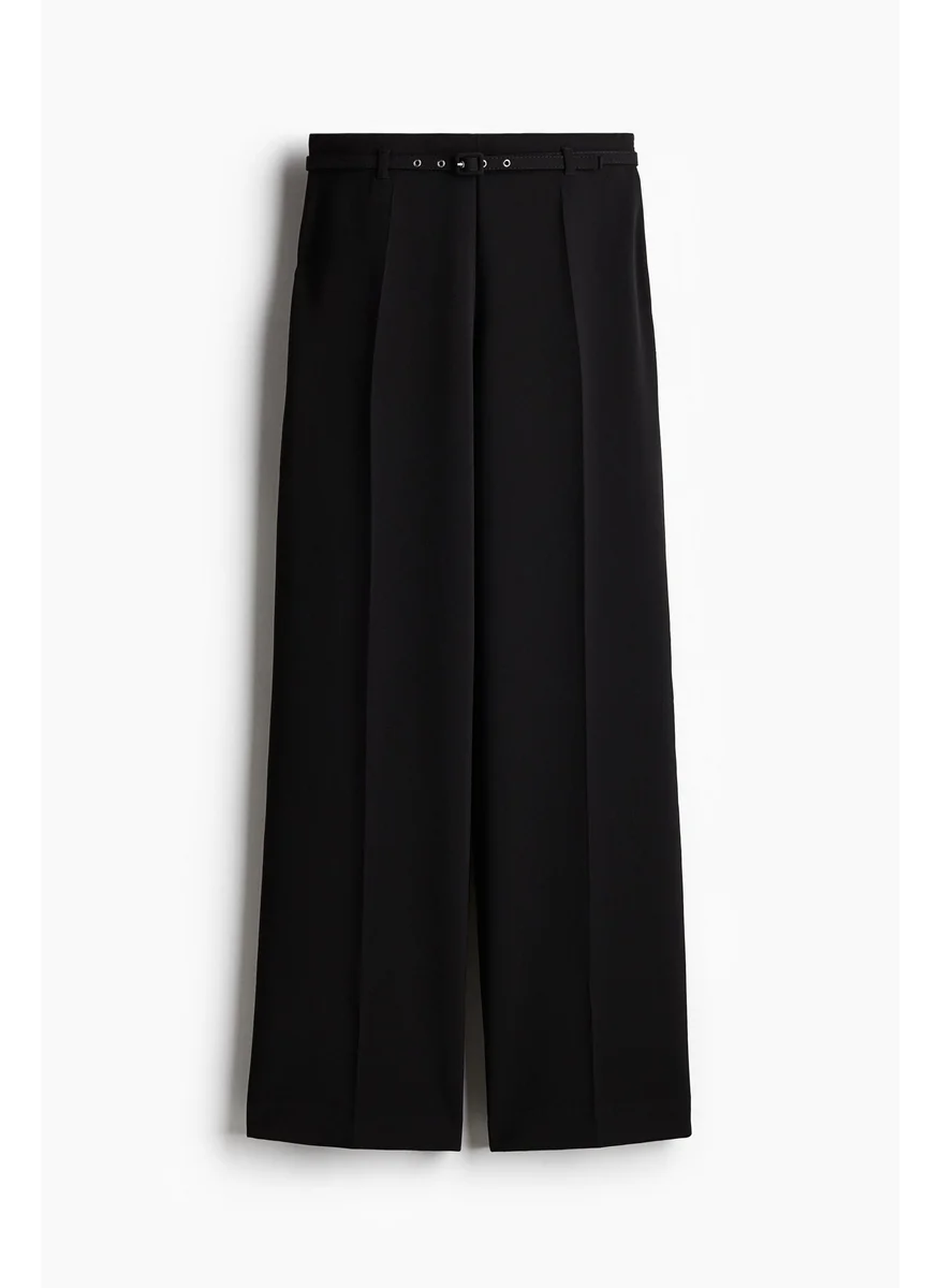 H&M Wide Belted Trousers