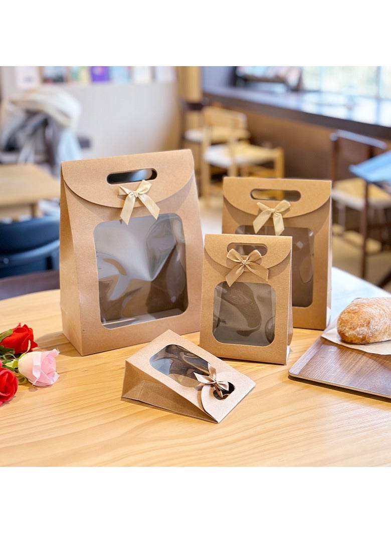 PEI  AN Eco-Friendly Kraft Paper Gift Bag with Handles – Elegant & Luxurious Present Box for Birthdays, Business, and Special Occasions （12 Pieces）  - Image 2