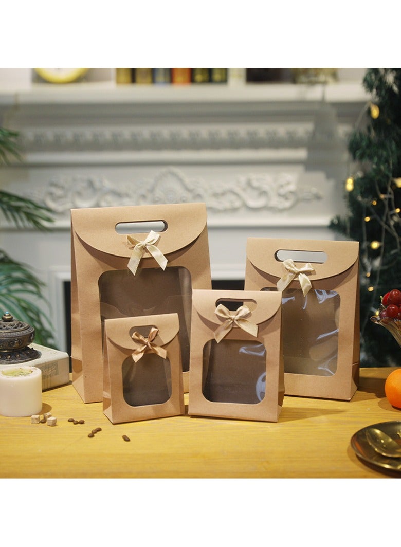PEI  AN Eco-Friendly Kraft Paper Gift Bag with Handles – Elegant & Luxurious Present Box for Birthdays, Business, and Special Occasions （12 Pieces）  - Image 3