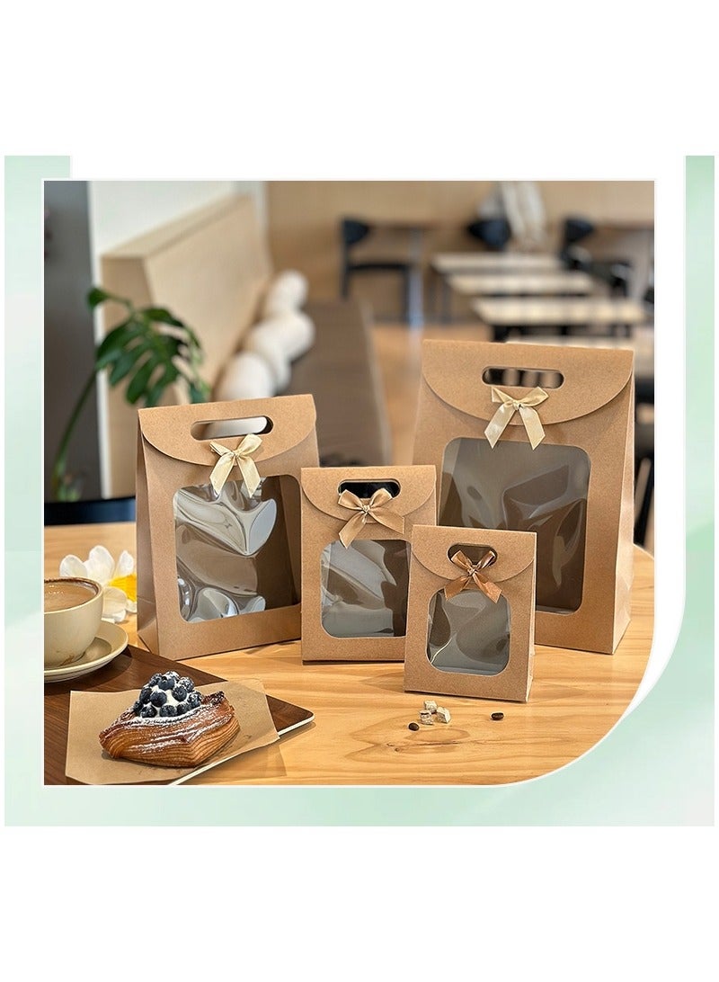 PEI  AN Eco-Friendly Kraft Paper Gift Bag with Handles – Elegant & Luxurious Present Box for Birthdays, Business, and Special Occasions （12 Pieces）  - Image 4