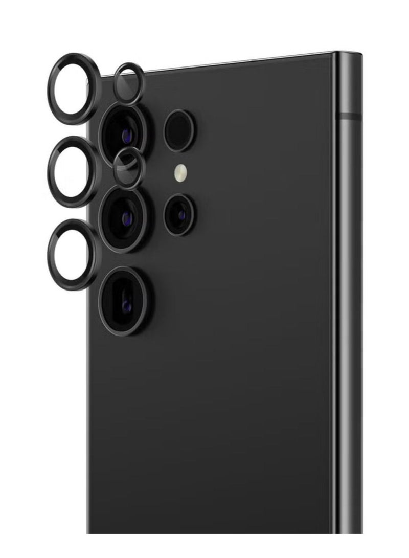 Pama Camera Lens Protectors for Samsung S24 Ultra, Individual Lens Protectors, Scratch-Resistant Ultra-thin Tempered Glass with Aluminum Edging - Image 2