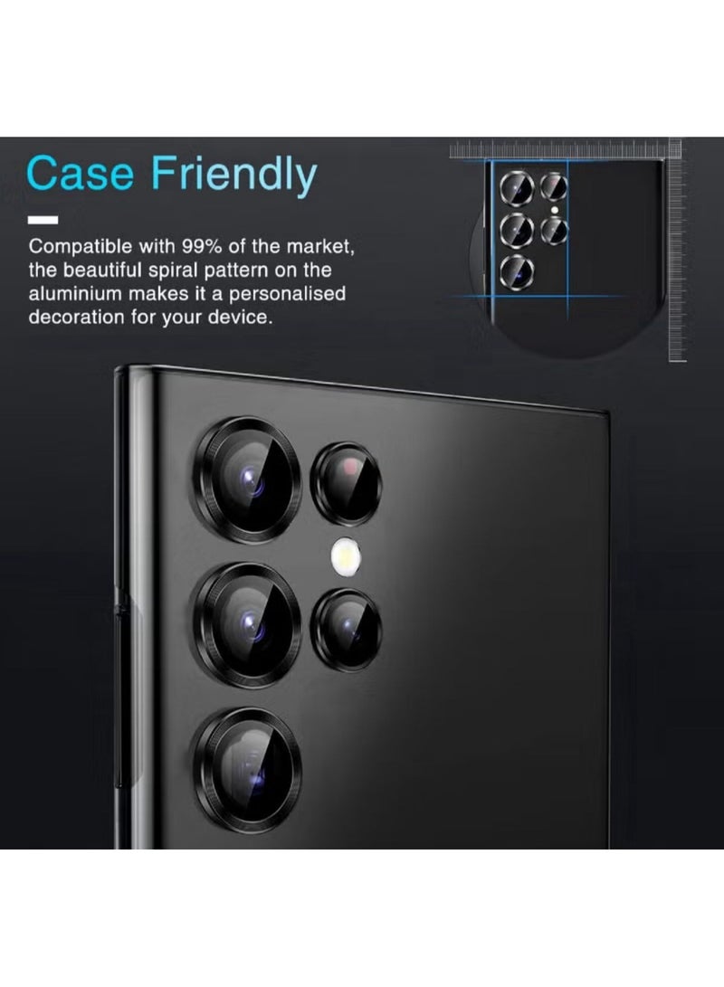 Pama Camera Lens Protectors for Samsung S24 Ultra, Individual Lens Protectors, Scratch-Resistant Ultra-thin Tempered Glass with Aluminum Edging - Image 3