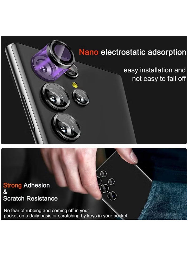 Pama Camera Lens Protectors for Samsung S24 Ultra, Individual Lens Protectors, Scratch-Resistant Ultra-thin Tempered Glass with Aluminum Edging - Image 5