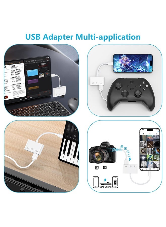 BELANO 3-in-1 USB SD Card Reader Adapter with USB-A Port, Supports SD/TF/USB Flash Drive, Plug & Play Memory Card Reader (White) - Image 5