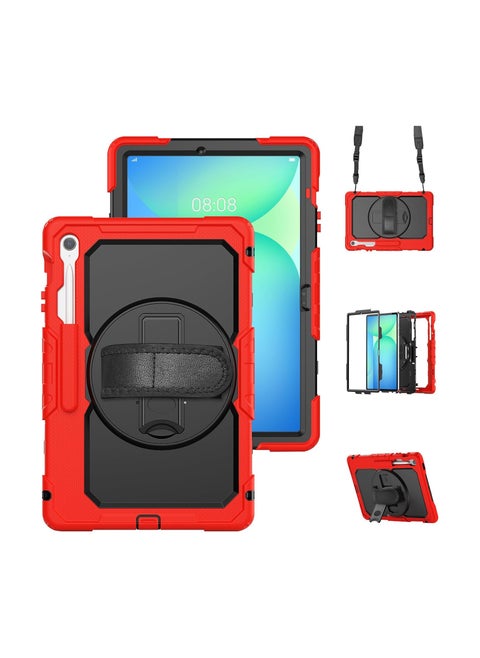 Case Compatible with Samsung Galaxy Tab S10 FE Plus 13.1-inch 2025 Model (SM-X620/X626B), Shockproof Cover with 360-degree Rotating Hand Strap/Cradle/Shoulder Strap