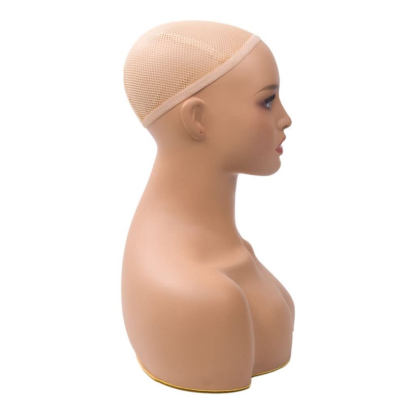 JINGFA Mannequin Head with Shoulder Display Manikin Head Bust for Wigs,Makeup,Beauty Accessories - Image 5