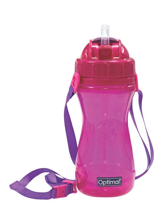 Optimal Silicone Straw Bottle - Pink - Image 1