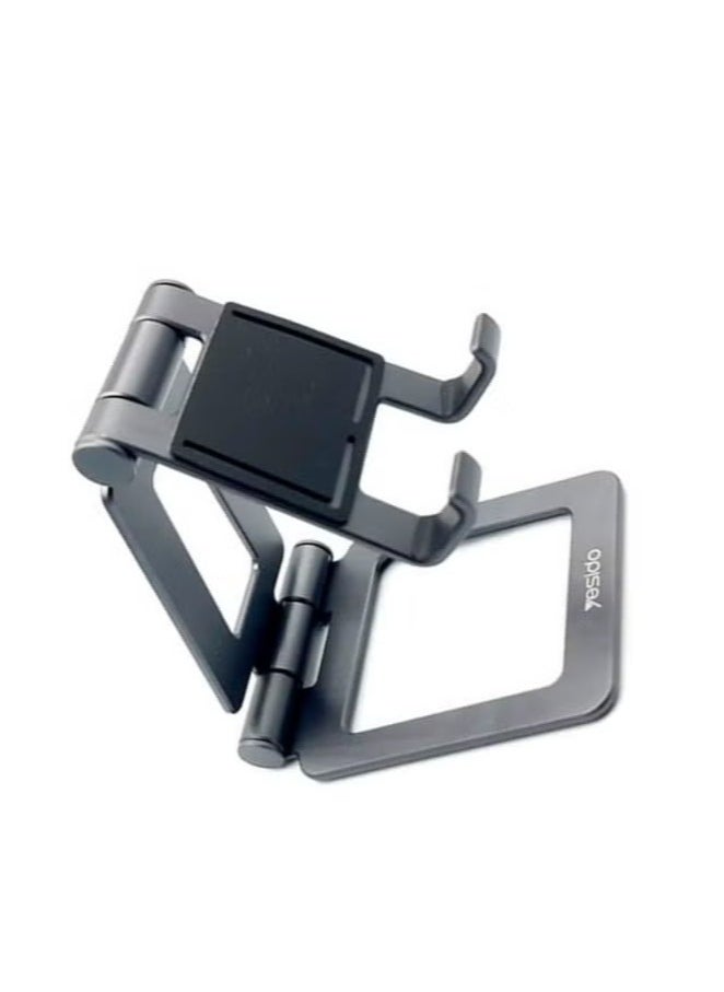 JAJEEK Universal Phone and Tablet Holder - Multi-Angle, Extendable, Foldable, Rotatable Stand for All Phones and Tablets - Compact and Black  - Image 4