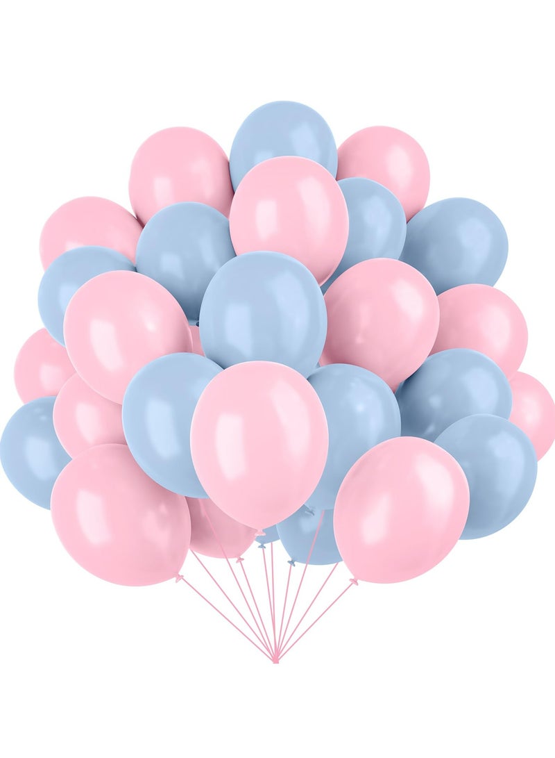 Pink and Blue Latex Balloons, 67Pcs Pink Blue Gender Reveal Balloons for Boy or Girl Gender Reveal Decorations Birthday Party Baby Shower Anniversary - Image 1