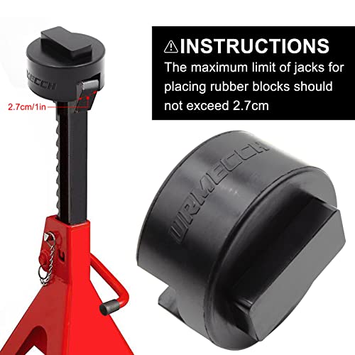 URMECCH Universal BMW & Mini Jack Adapter - Slotted Rubber Square Polyurethane Jack Pad Frame Rail Protector (2 Pack) - Image 3