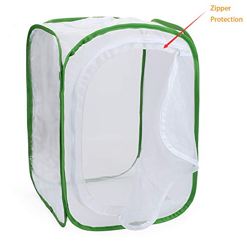 RESTCLOUD Insect and Butterfly Habitat Cage Terrarium Pop-up 24 Inches Tall with Zipper Protection - Image 2