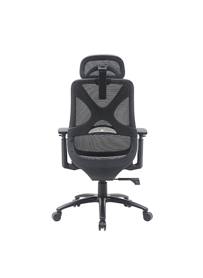 DANUBE HOME Harwich Office Chair High Back Ergonomic Gaming Chair Modern Home Desk Computer Chair 360Â° Swivel Office Chair Adjustable Height Chair L 67x38x65 cm  Grey/Black  - Image 4