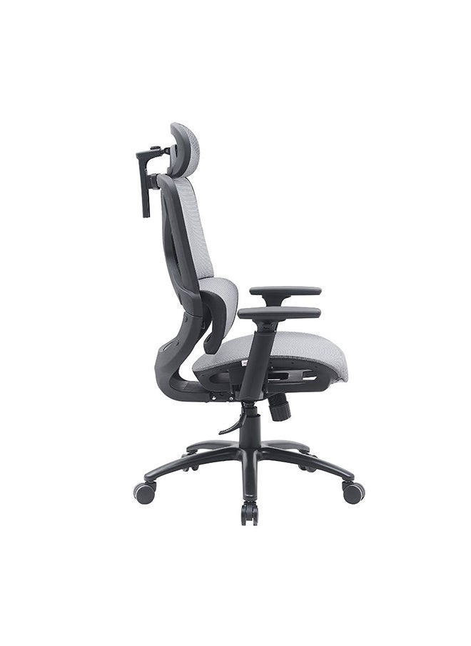 DANUBE HOME Harwich Office Chair High Back Ergonomic Gaming Chair Modern Home Desk Computer Chair 360Â° Swivel Office Chair Adjustable Height Chair L 67x38x65 cm  Grey/Black  - Image 2