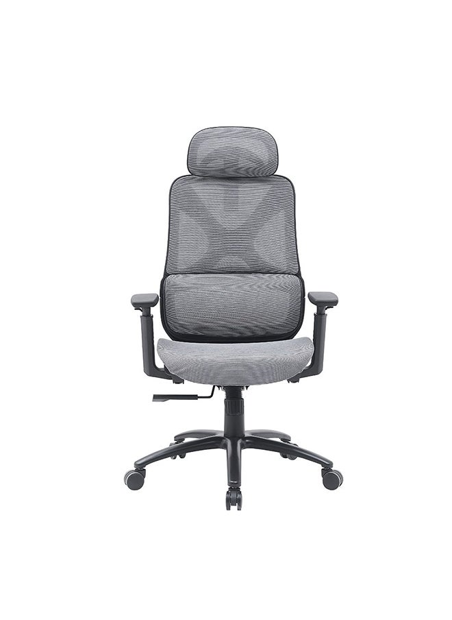 DANUBE HOME Harwich Office Chair High Back Ergonomic Gaming Chair Modern Home Desk Computer Chair 360Â° Swivel Office Chair Adjustable Height Chair L 67x38x65 cm  Grey/Black  - Image 1