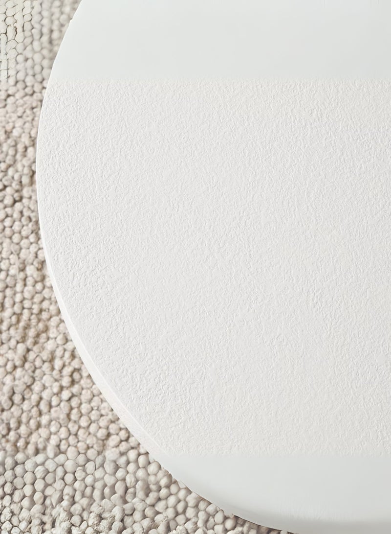 كستم ديكو طاولة قهوة مستديرة بيضاء من كاستومديكو - طاولة مركزية فاخرة بتصميم عصري وبسيط بأربعة أرجل أسطوانية لغرفة المعيشة والصالة والمكتب في الإمارات العربية المتحدة - Image 3