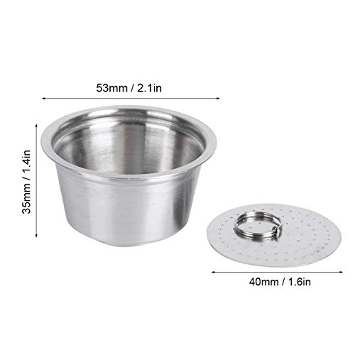 Fdit Stainless Steel Reusable Refillable Coffee Capsule Cup Fit For Dolce Gusto Coffee Maker Compatible with Nestle Dolce Gusto Coffee Capsule Set(3#) - Image 3