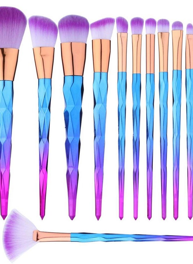 BTYMS 12 Pcs Makeup Brushes Set Premium Foundation Blending Blush Concealer Eye Face Lip Brushes for Powder Liquid Cream Complete Makeup Brushes Kit Synthetic Bristles - Image 1