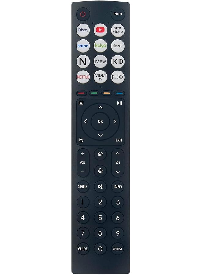 The Bros ERF3H86H Replacement Voice Remote Replacement for Hisense VIDAA 4K Smart TV 32A4HAU 40A4HAU 55U7HAU 50A6HAU 58A6HAU 65U7HAU 75U7HAU 85U7HAU 65X8HAU 55X8HAU 55U8HAU 65U8HAU 75U8HAU 65X9HAU - Image 1