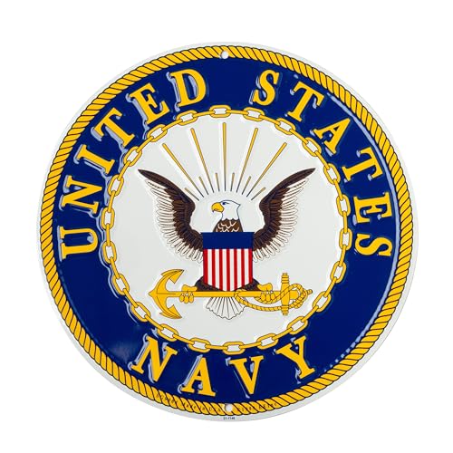 Eagle Emblems, Inc. United States Navy Aluminum Sign Round 12" Inches Navy Duty Honor Country Bold Eagle - Image 5