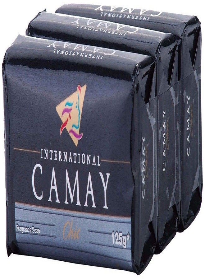 Camay Chic bar Soap International Softly Scented Body Bath 125g 4.4oz (3 Pack) - Image 2