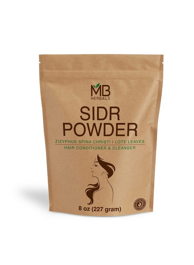 MB Herbals Sidr Powder 8 Oz / 0.5 Pound (227 Gram) | Wildcrafted | Seder Lote Leaves | Ziziphus Spina Christi | Natural Hair Conditioner & Cleanser | Sidr 99.5%, Neem 0.5% - Image 1