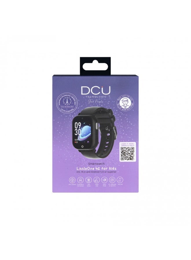 DCU TECNOLOGIC DCU Kids Smart Watch with GPS Tracker, 4G Video Calling, SOS Button, Camera, Games, HD Touchscreen, Splash Resistant, Works with iOS & Android, Black - Image 5