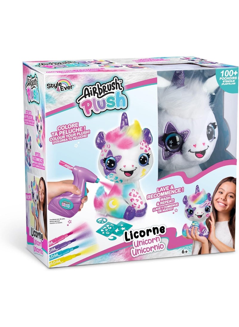 Style 4 Ever Airbrush Plush - Unicorn - Image 1