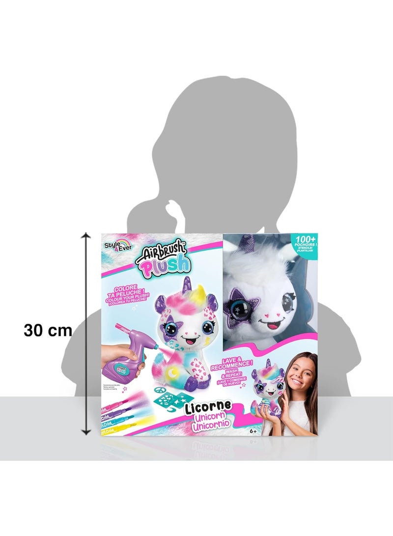Style 4 Ever Airbrush Plush - Unicorn - Image 2