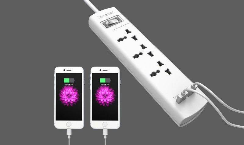 HuntKey Huntkey 100 Copper Electric Socket Upgraded Version 5V 21A Supporting Quick Charge 2 USB Ports with 3 Outlets Smart IC Technology OverLoad Protection Heavy Duty Power Strip 3 Year Warranty  - Image 1
