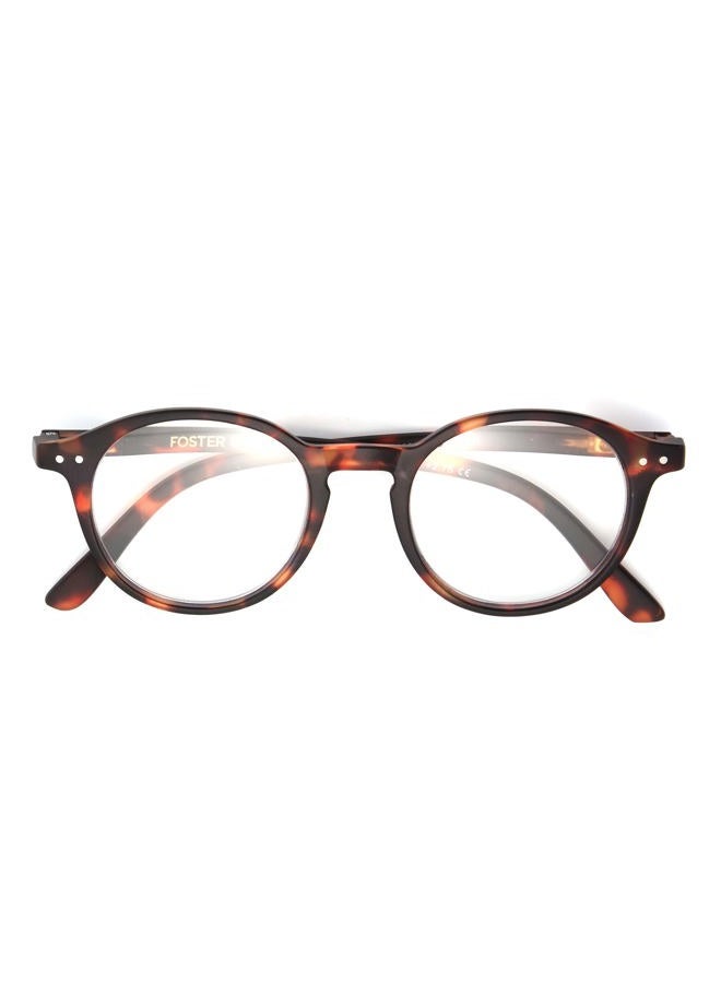 Foster Grant Parker Anti-Fog Blue Light Readers Round Reading Glasses, Matte Rubberized Tortoise - Image 2