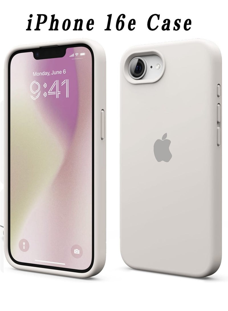 iPhone 16e Liquid Silicone Case Cover,Full Body Protection,Shockproof,Slim, Anti-Scratch Soft Microfiber Lining,Slim Protective Back Cover with Comfortable Hold Touch Feeling and Anti-fingerprint