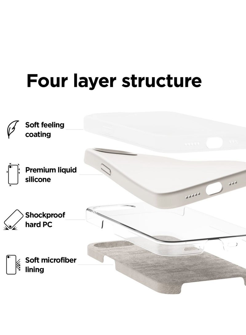 iPhone 16e Liquid Silicone Case Cover,Full Body Protection,Shockproof,Slim, Anti-Scratch Soft Microfiber Lining,Slim Protective Back Cover with Comfortable Hold Touch Feeling and Anti-fingerprint