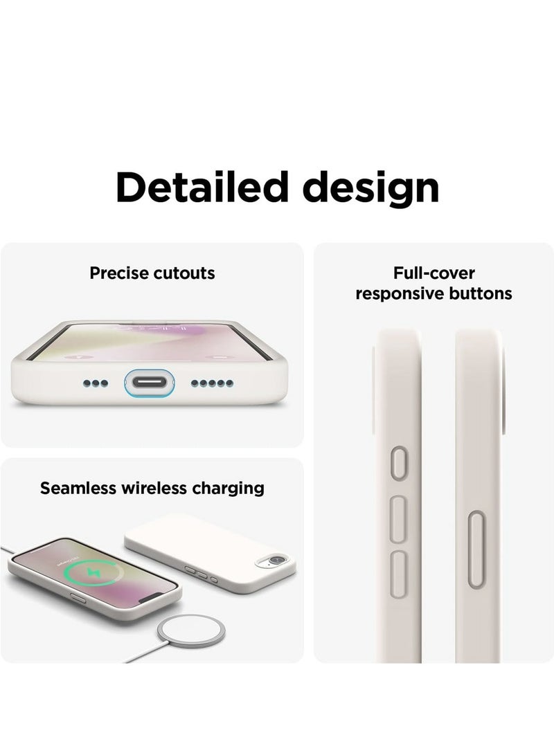 iPhone 16e Liquid Silicone Case Cover,Full Body Protection,Shockproof,Slim, Anti-Scratch Soft Microfiber Lining,Slim Protective Back Cover with Comfortable Hold Touch Feeling and Anti-fingerprint