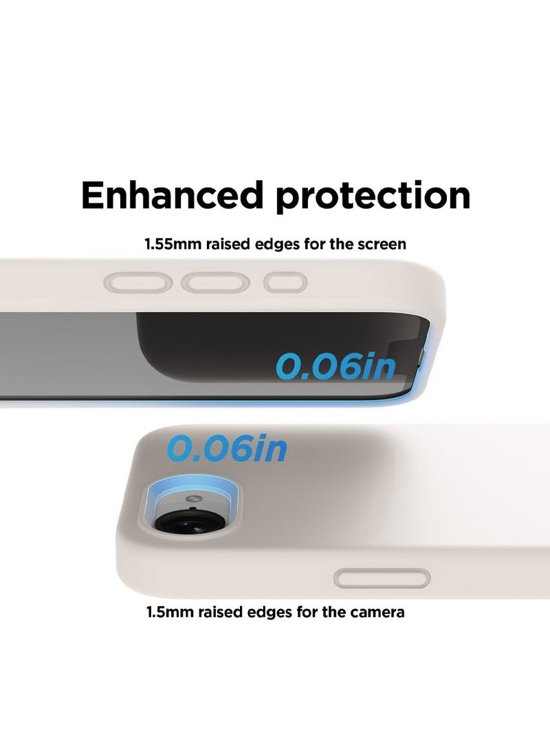 iPhone 16e Liquid Silicone Case Cover,Full Body Protection,Shockproof,Slim, Anti-Scratch Soft Microfiber Lining,Slim Protective Back Cover with Comfortable Hold Touch Feeling and Anti-fingerprint