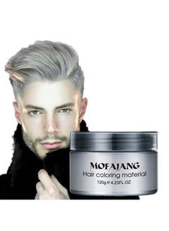 MOFAJANG Mofajang Hair Wax Color Styling Cream Mud, Natural Hairstyle Color Pomade, Washable Temporary (Gray)  - Image 1