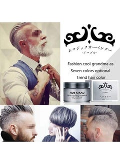 MOFAJANG Mofajang Hair Wax Color Styling Cream Mud, Natural Hairstyle Color Pomade, Washable Temporary (Gray)  - Image 5