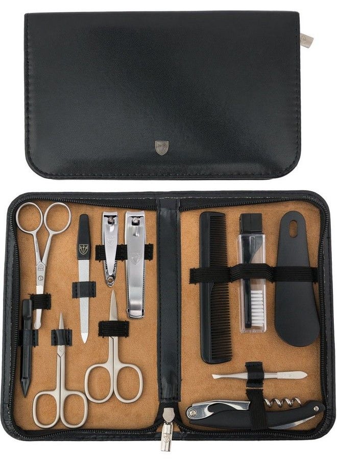 3 Swords Germany Brand Quality 12 Piece Manicure Pedicure Grooming Kit Set For Professional Finger & Toe Nail Care Scissors Clipper Fashion Leather Case In Gift Box Made By 3 Swords (00798)  - Image 2