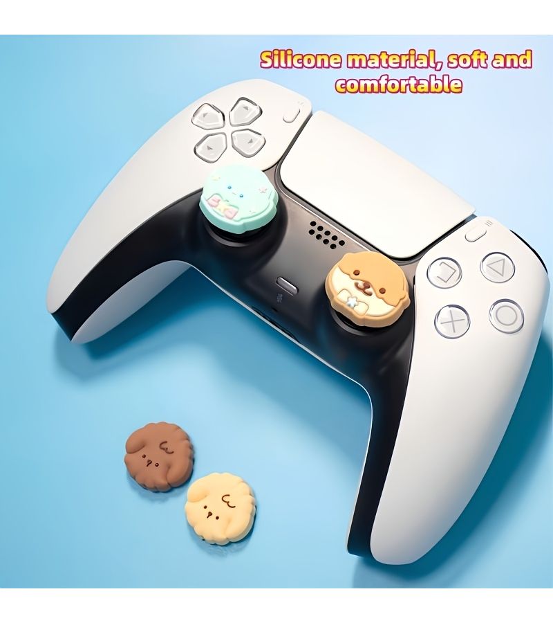 غطاءان من السيليكون لعصا التحكم على شكل كورجي، مقاومان للانزلاق والتآكل، متوافقان مع PS5 وPS4 وXbox وSwitch PRO - Image 3