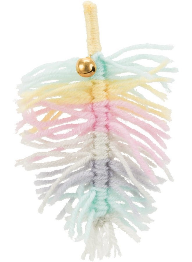 تريكسي لعبة قطط على شكل ريشة مع جرس، مصنوعة من مادة البوليستر، لعبة ناعمة تفاعلية للقطط والقطط الصغيرة، 14 سم - Image 1